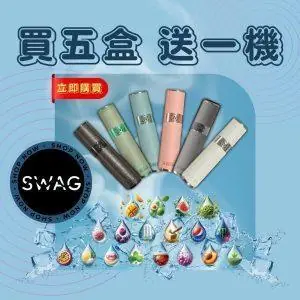 SWAG煙彈❤️‍🔥滿五盒送兩段式皮革主機(超優惠)